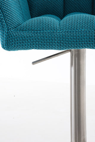 TPFLiving bar stool Damascus frame stainless steel fabric