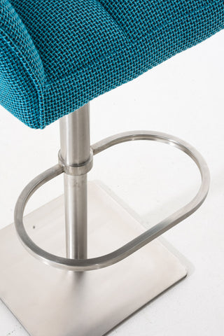 TPFLiving bar stool Damascus frame stainless steel fabric