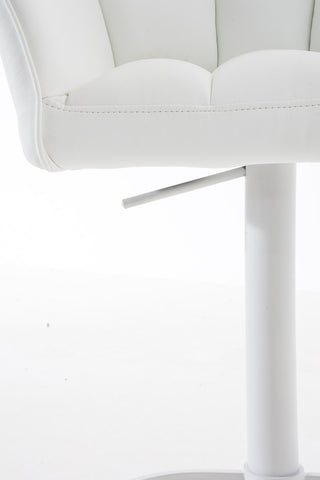TPFLiving bar stool Damascus frame white faux leather