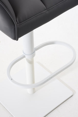 TPFLiving bar stool Damascus frame white faux leather