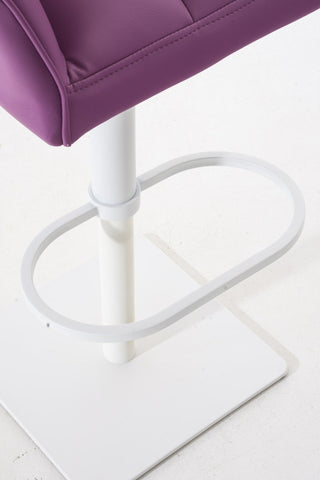 TPFLiving bar stool Damascus frame white faux leather