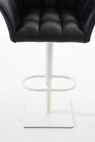 TPFLiving bar stool Damascus frame white faux leather