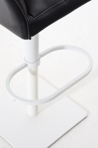 TPFLiving bar stool Damascus frame white faux leather