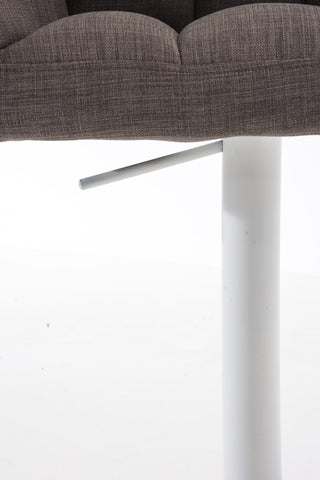 TPFLiving bar stool Damascus frame white fabric