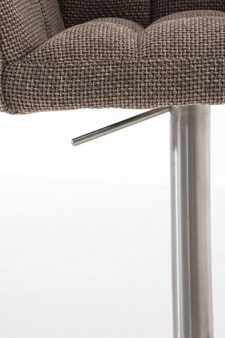 TPFLiving bar stool Damascus frame stainless steel fabric