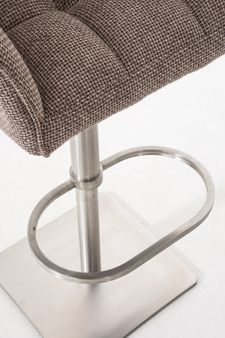 TPFLiving bar stool Damascus frame stainless steel fabric