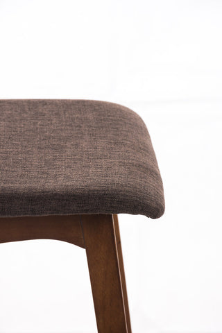 TPFLiving bar stool Tauro frame walnut fabric