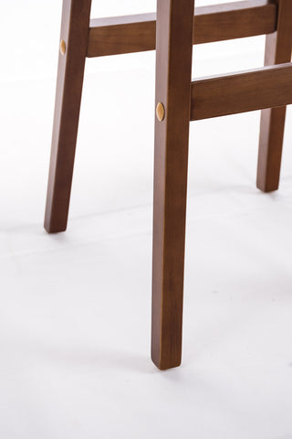 TPFLiving bar stool Tauro frame walnut fabric