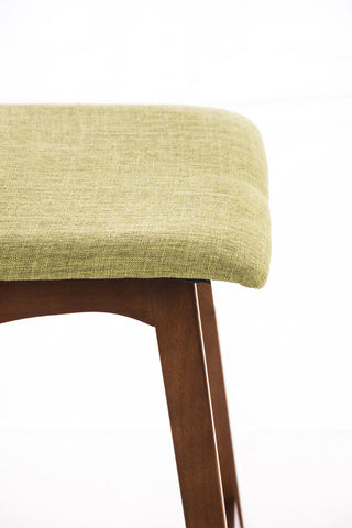 TPFLiving bar stool Tauro frame walnut fabric