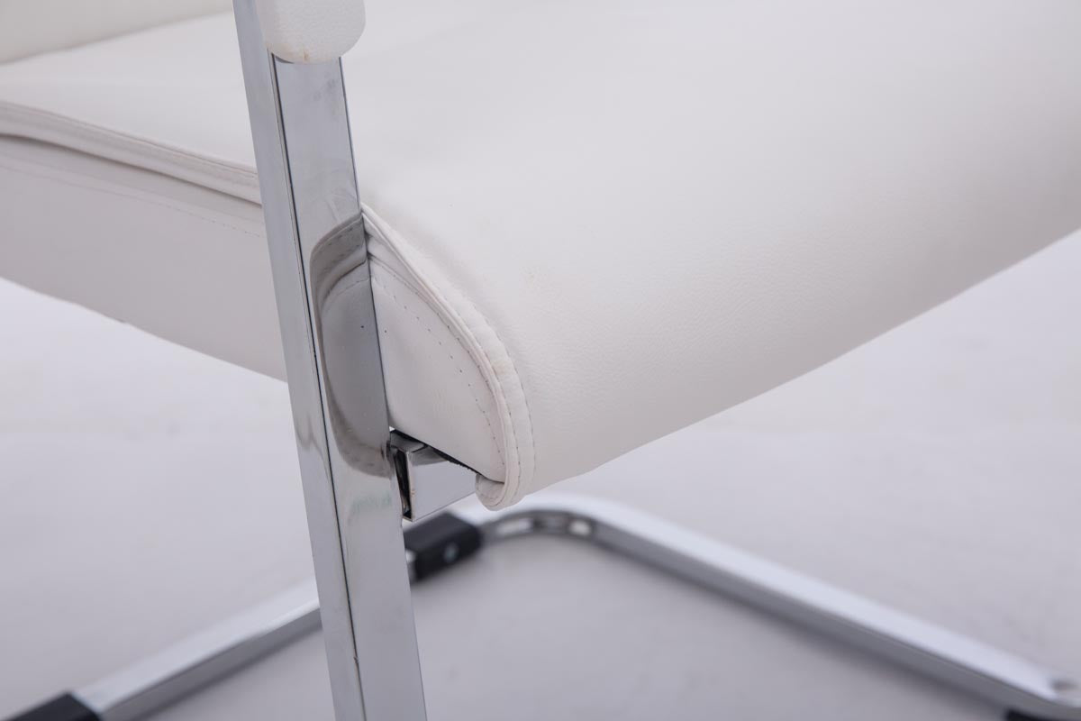 TPFLiving XL Besucherstuhl Anobo Kunstleder Gestell Metall