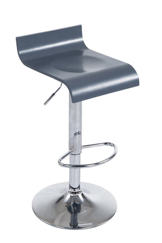 TPFLiving Barhocker Wullf Gestell Metall in Chromoptik Holzsitz