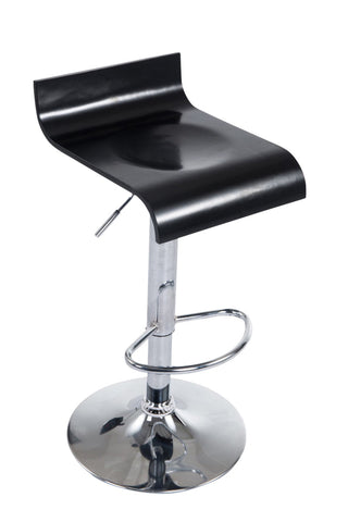 TPFLiving Barhocker Wullf Gestell Metall in Chromoptik Holzsitz