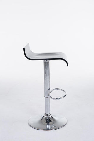 TPFLiving Barhocker Wullf Gestell Metall in Chromoptik Holzsitz