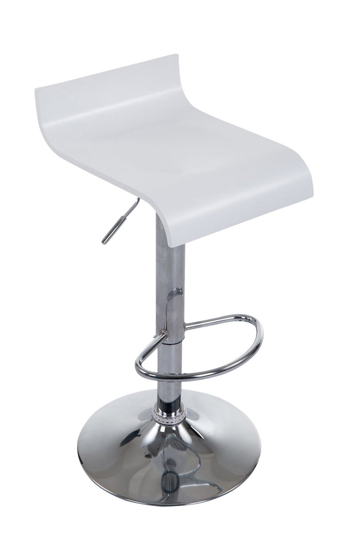 TPFLiving Barhocker Wullf Gestell Metall in Chromoptik Holzsitz