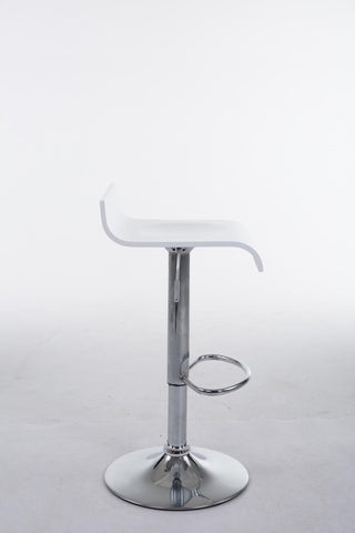 TPFLiving Barhocker Wullf Gestell Metall in Chromoptik Holzsitz