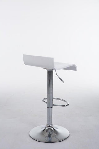 TPFLiving Barhocker Wullf Gestell Metall in Chromoptik Holzsitz