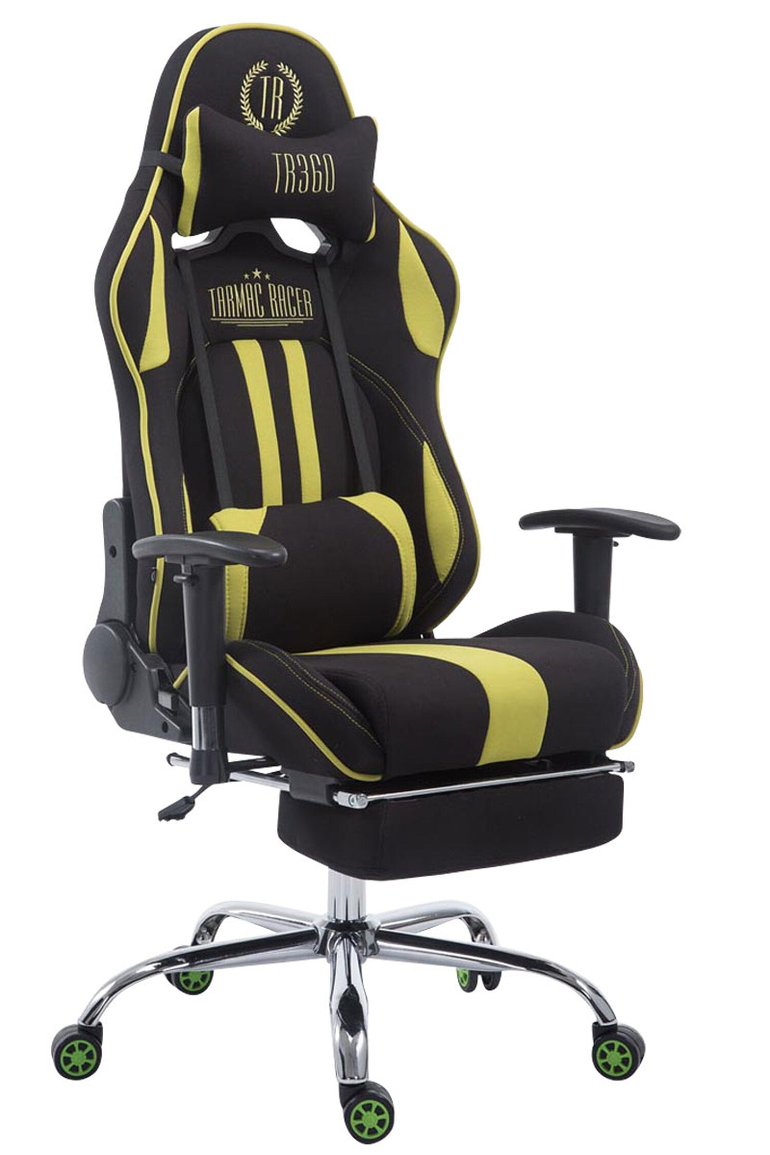 TPFLiving Racing Bürostuhl Limitless Stoff mit Fußablage