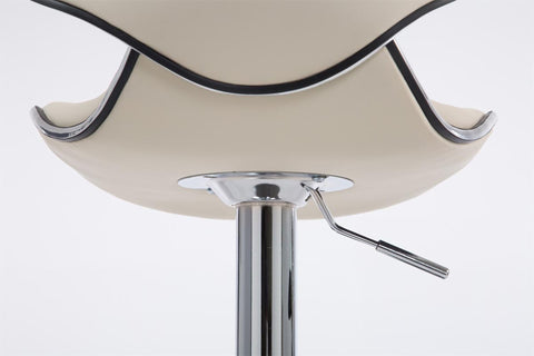 TPFLiving Barhocker Las Palmas Gestell Metall in Chromoptik Kunstleder