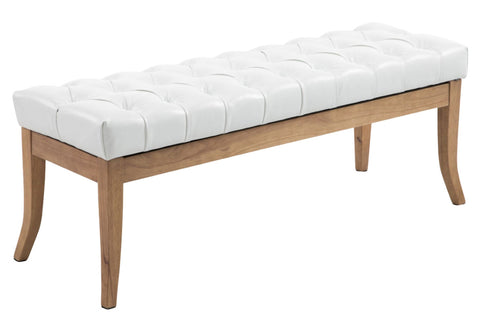 TPFLiving Sitzbank Romeo Kunstleder antik-hell 120