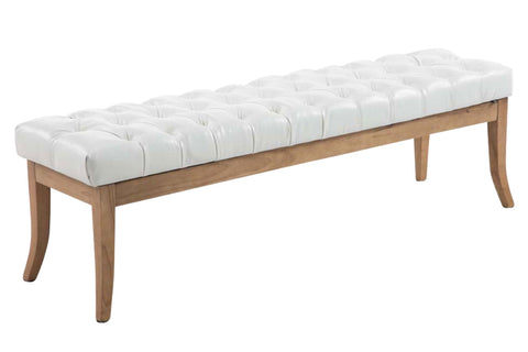TPFLiving Sitzbank Romeo Kunstleder antik-hell 150