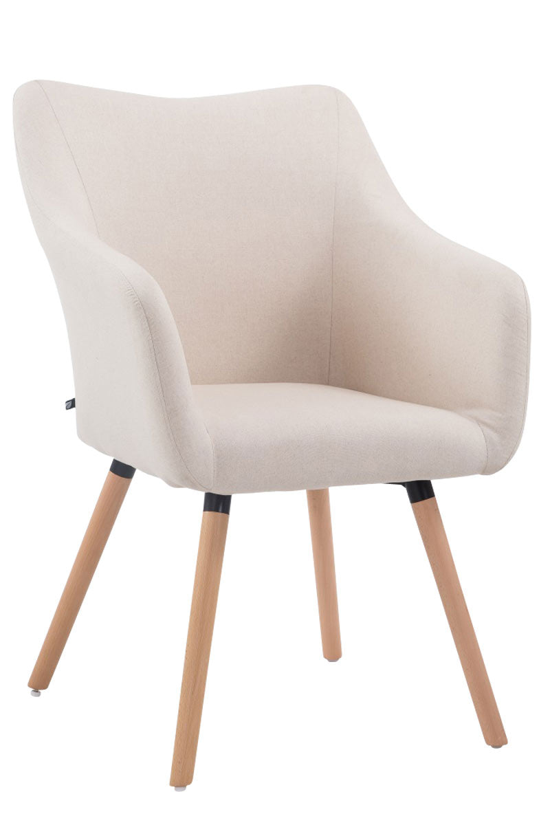 TPFLiving Besucherstuhl Coyo Two Stoff Gestell Buchenholz Natura