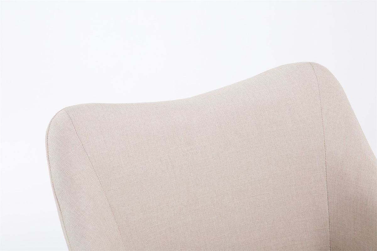 TPFLiving Besucherstuhl Coyo Two Stoff Gestell Buchenholz Walnuss