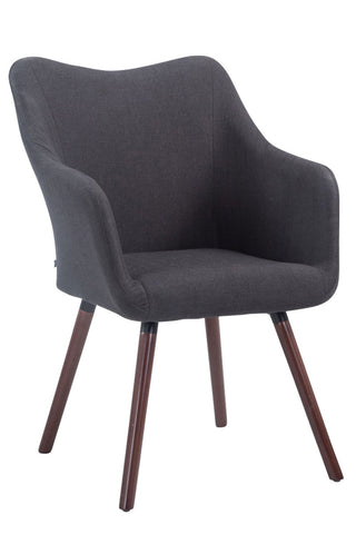 TPFLiving Besucherstuhl Coyo Two Stoff Gestell Buchenholz Walnuss