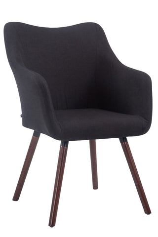 TPFLiving Besucherstuhl Coyo Two Stoff Gestell Buchenholz Walnuss