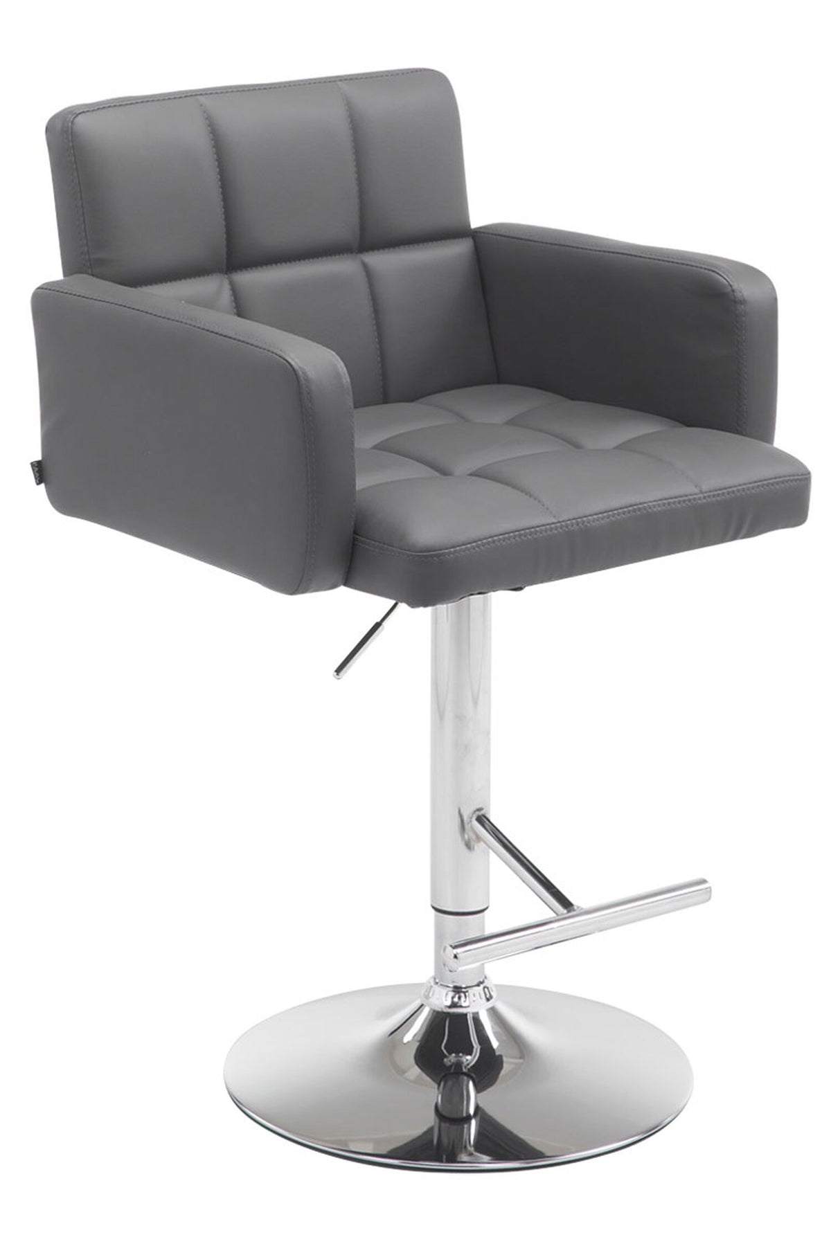 TPFLiving Barhocker Lausanne Gestell Metall in Chromoptik Kunstleder