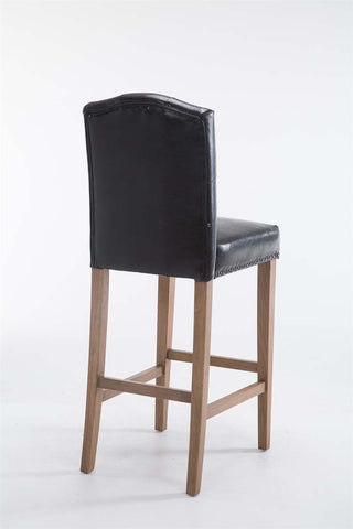 TPFLiving bar stool Louisiana frame light antique wood faux leather