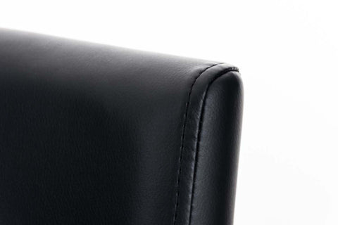 TPFLiving Bar Stool Panda Frame White Faux Leather