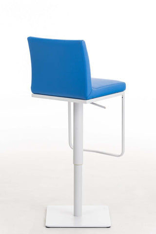 TPFLiving Bar Stool Panda Frame White Faux Leather
