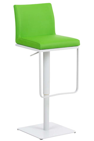 TPFLiving Bar Stool Panda Frame White Faux Leather
