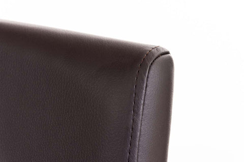 TPFLiving Bar Stool Panda Frame White Faux Leather