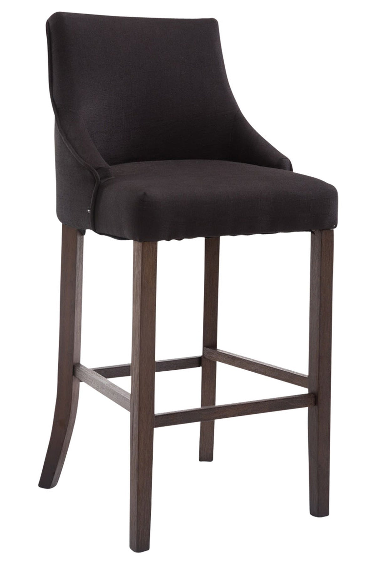 TPFLiving Barhocker Insta Gestell antik-dunkel Stoff