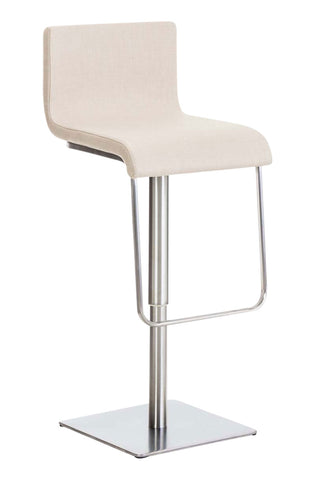 TPFLiving bar stool Lima frame stainless steel fabric