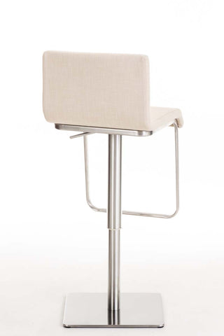 TPFLiving bar stool Lima frame stainless steel fabric