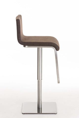 TPFLiving bar stool Lima frame stainless steel fabric