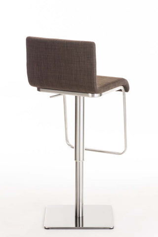 TPFLiving bar stool Lima frame stainless steel fabric