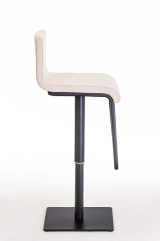 TPFLiving bar stool Lima frame black fabric