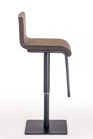 TPFLiving bar stool Lima frame black fabric