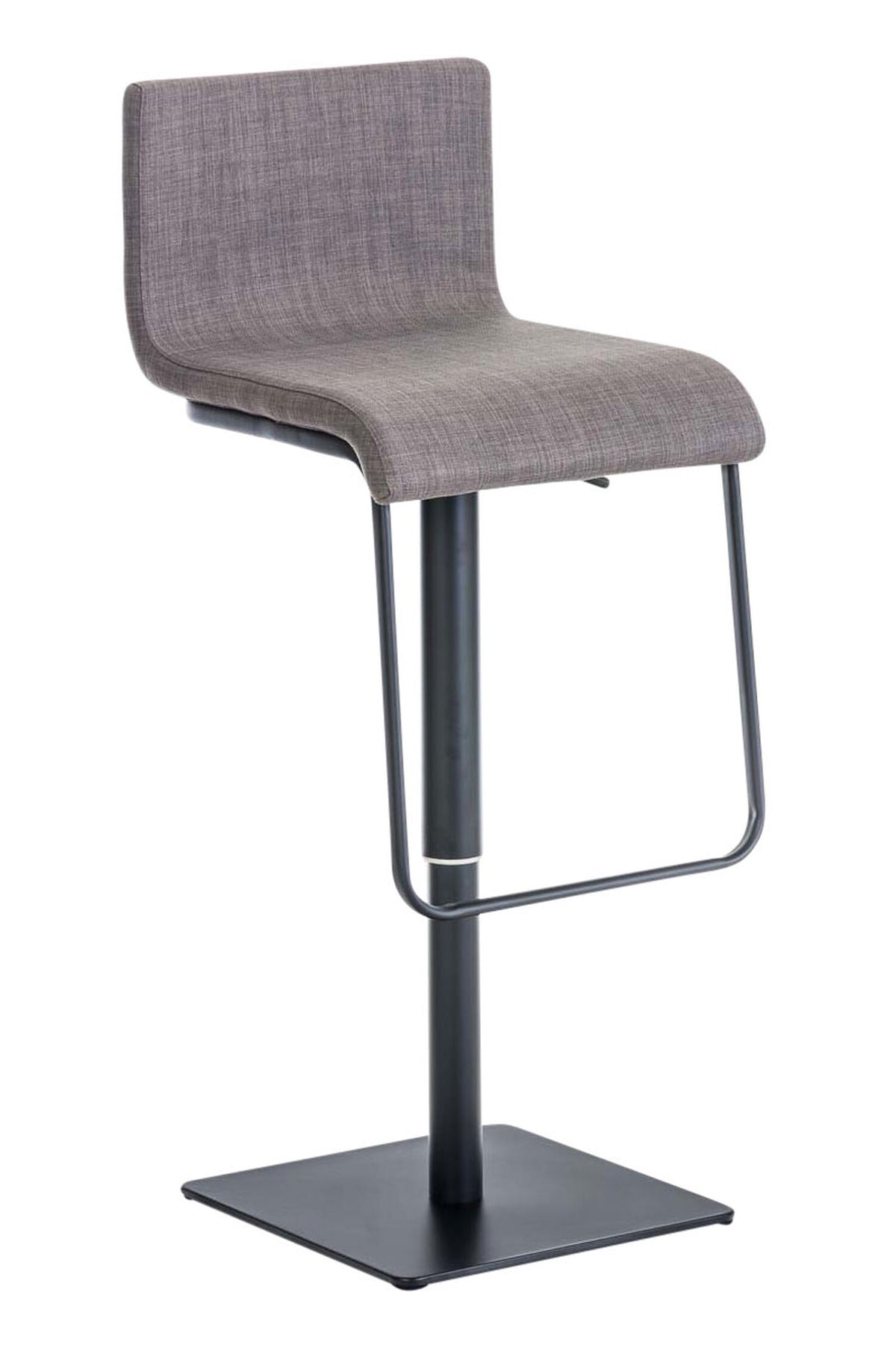 TPFLiving bar stool Lima frame black fabric