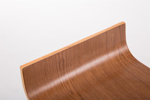 TPFLiving Barhocker Wullf Gestell Metall in Chromoptik Holzsitz