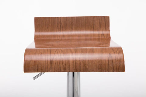TPFLiving Barhocker Wullf Gestell Metall in Chromoptik Holzsitz