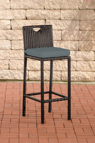 TPFGarden Barhocker Marlies Eisengrau