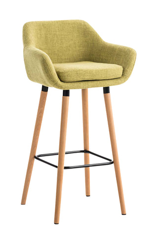 TPFLiving bar stool Grande frame wood fabric