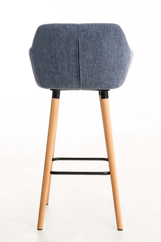 TPFLiving bar stool Grande frame wood fabric