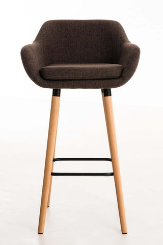 TPFLiving bar stool Grande frame wood fabric