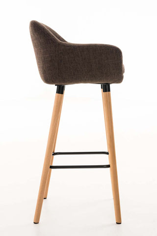 TPFLiving bar stool Grande frame wood fabric