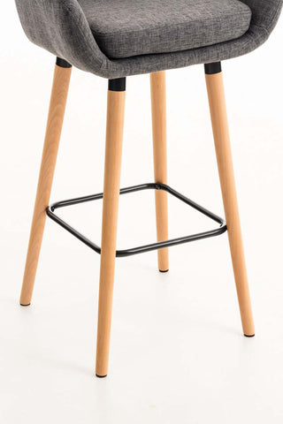 TPFLiving bar stool Grande frame wood fabric